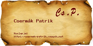 Csermák Patrik névjegykártya