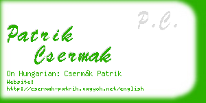 patrik csermak business card