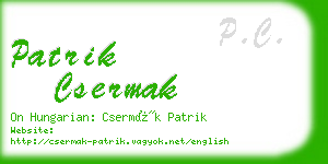 patrik csermak business card